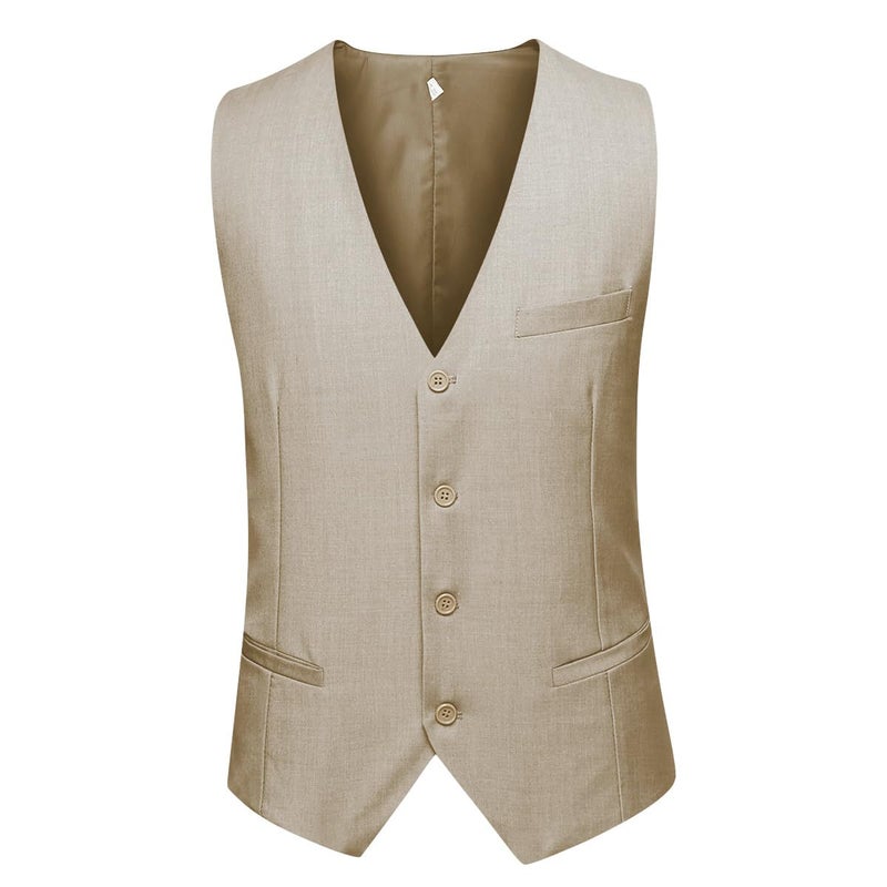 YFFUSHI Men's 3 Piece Suit Sets Slim Fit One Button Blazer with Vest & Pants, Professional Business Wedding Suits - Image 4